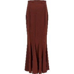 Brown Silk Mini Skirt