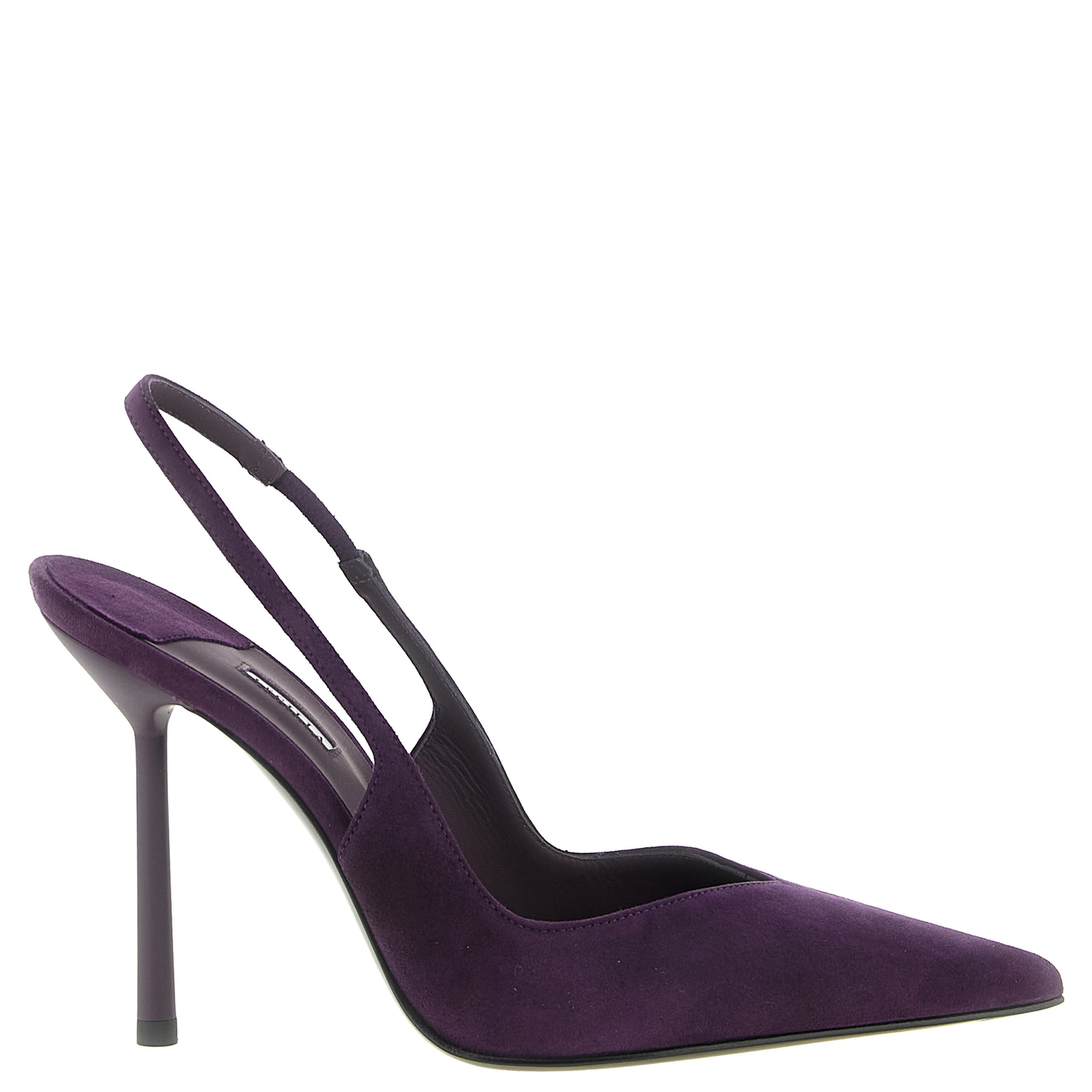 Purple Lambskin High Heel Pumps