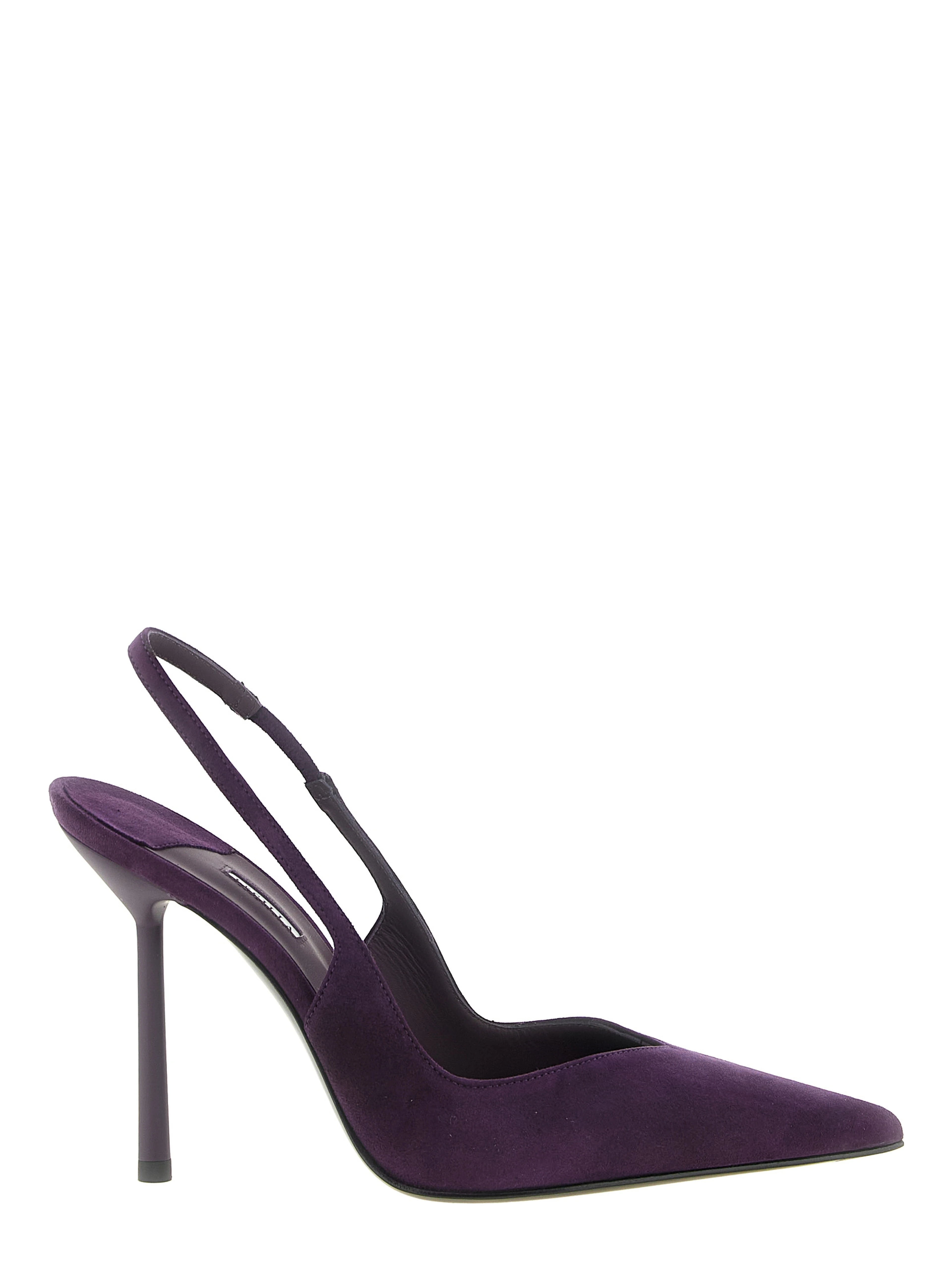 Purple Lambskin High Heel Pumps