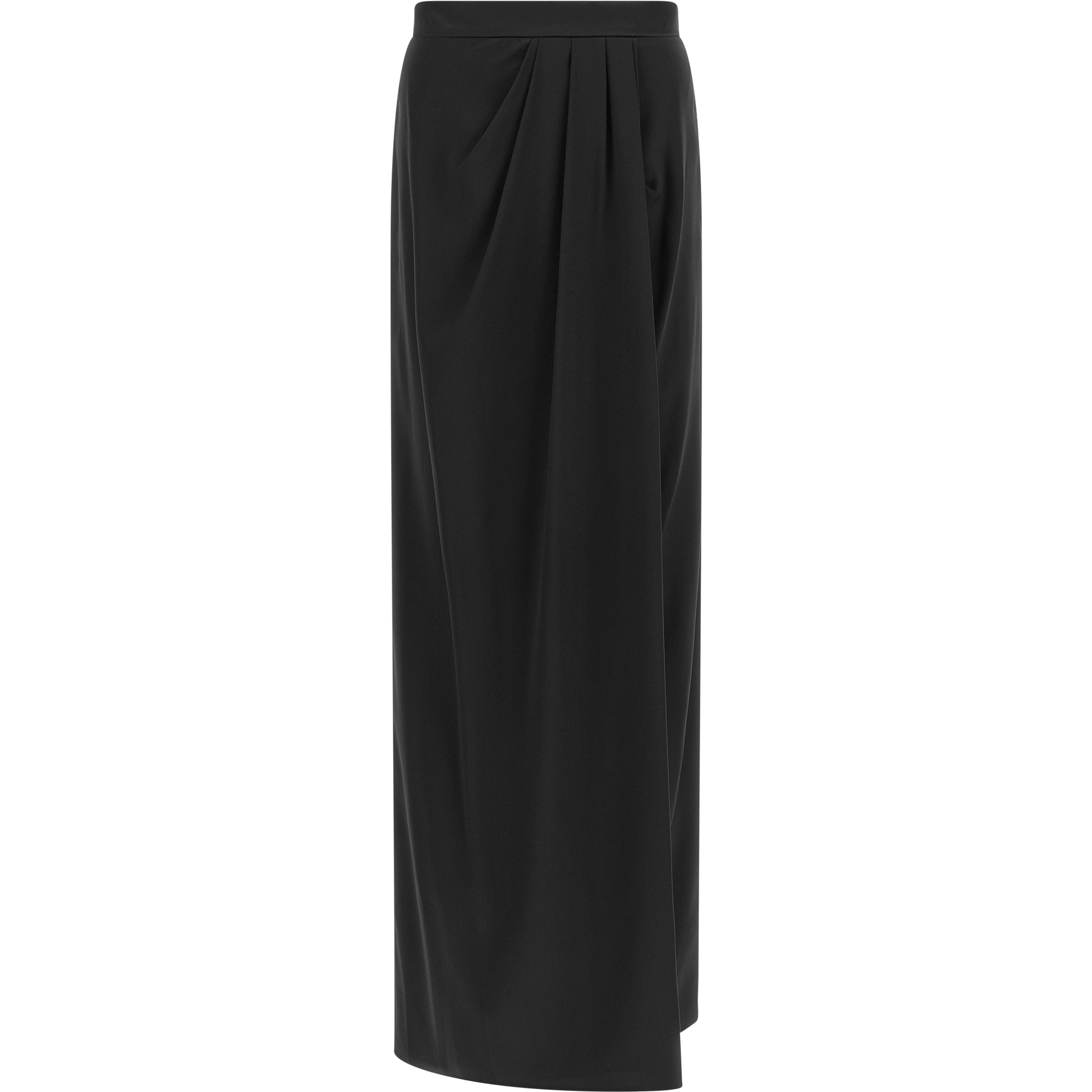 Black Silk Mini Skirt