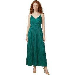 Bicolor Polyester Long Dress