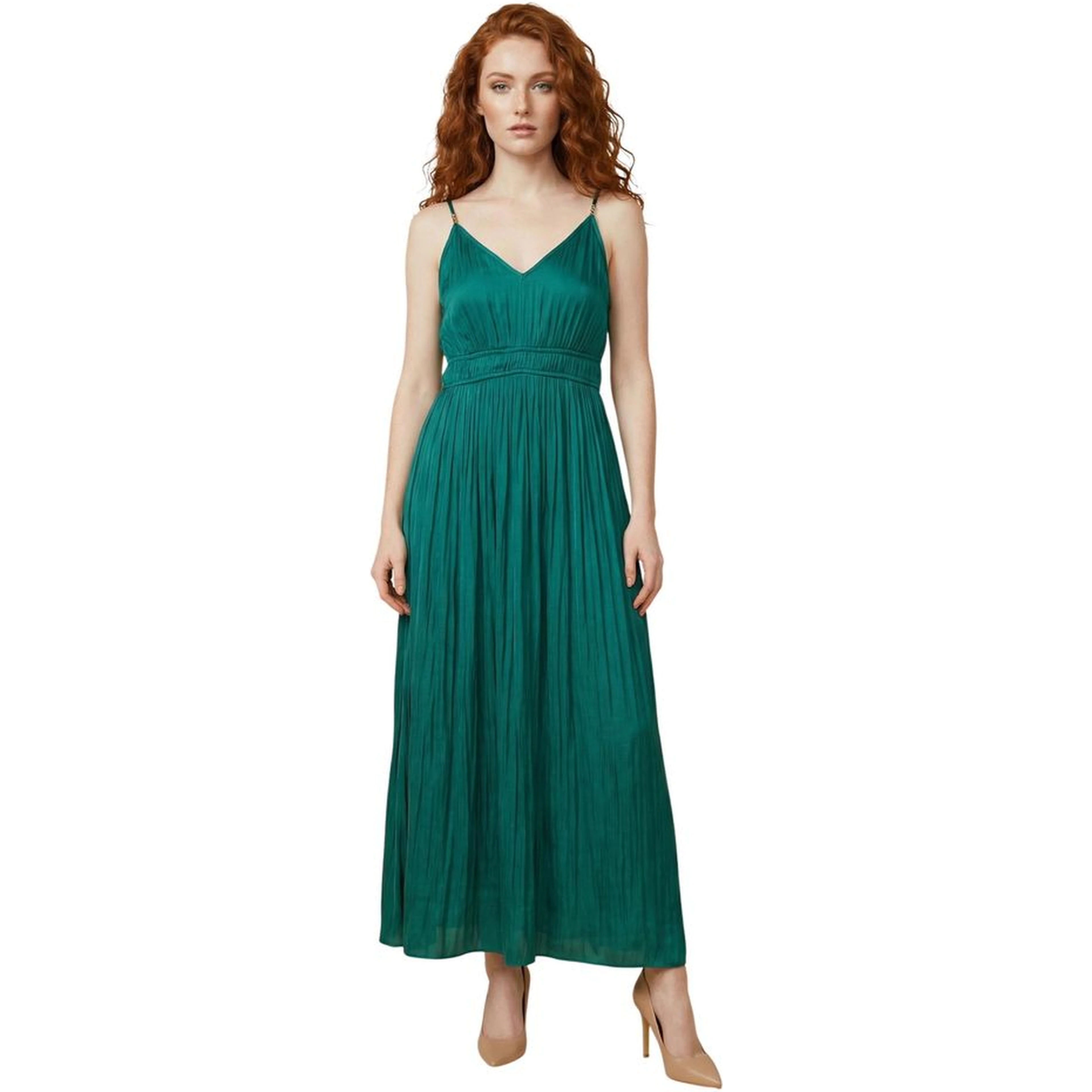 Bicolor Polyester Long Dress