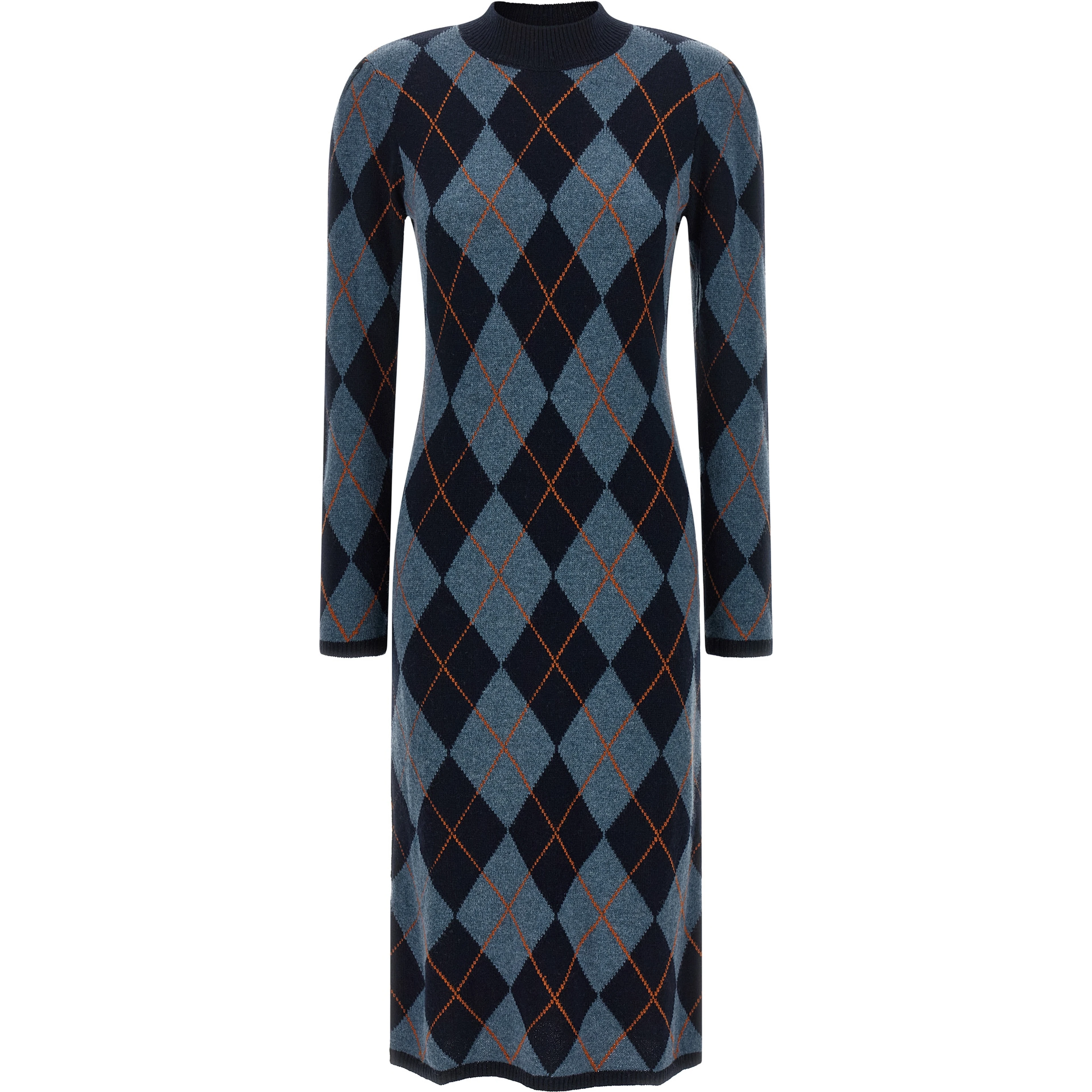 Orange Viscose Casual Dress