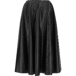 Black Polyester Mini Skirt