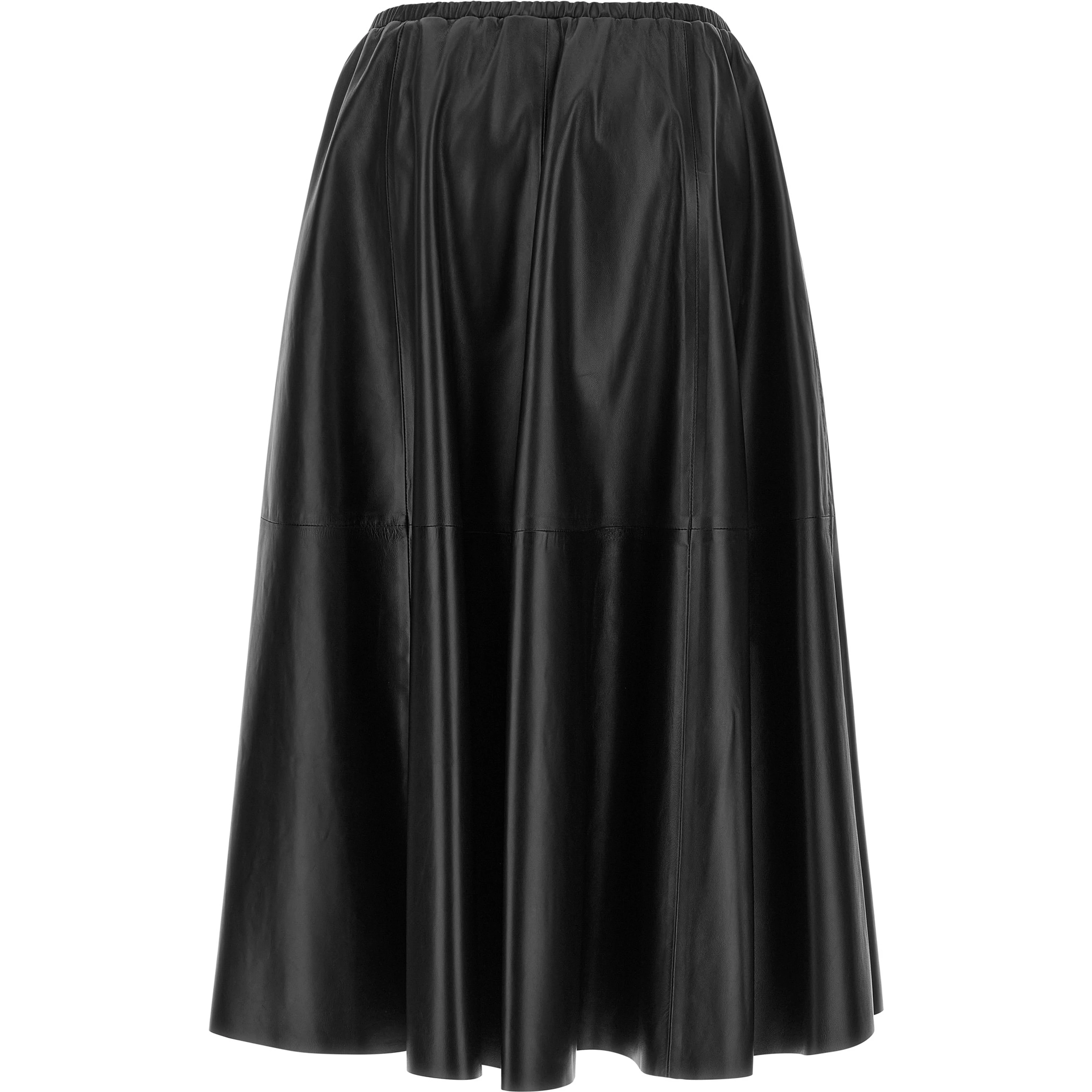 Black Polyester Mini Skirt