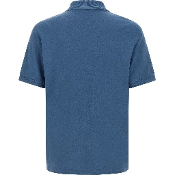 Blue Cotton Polo Shirt