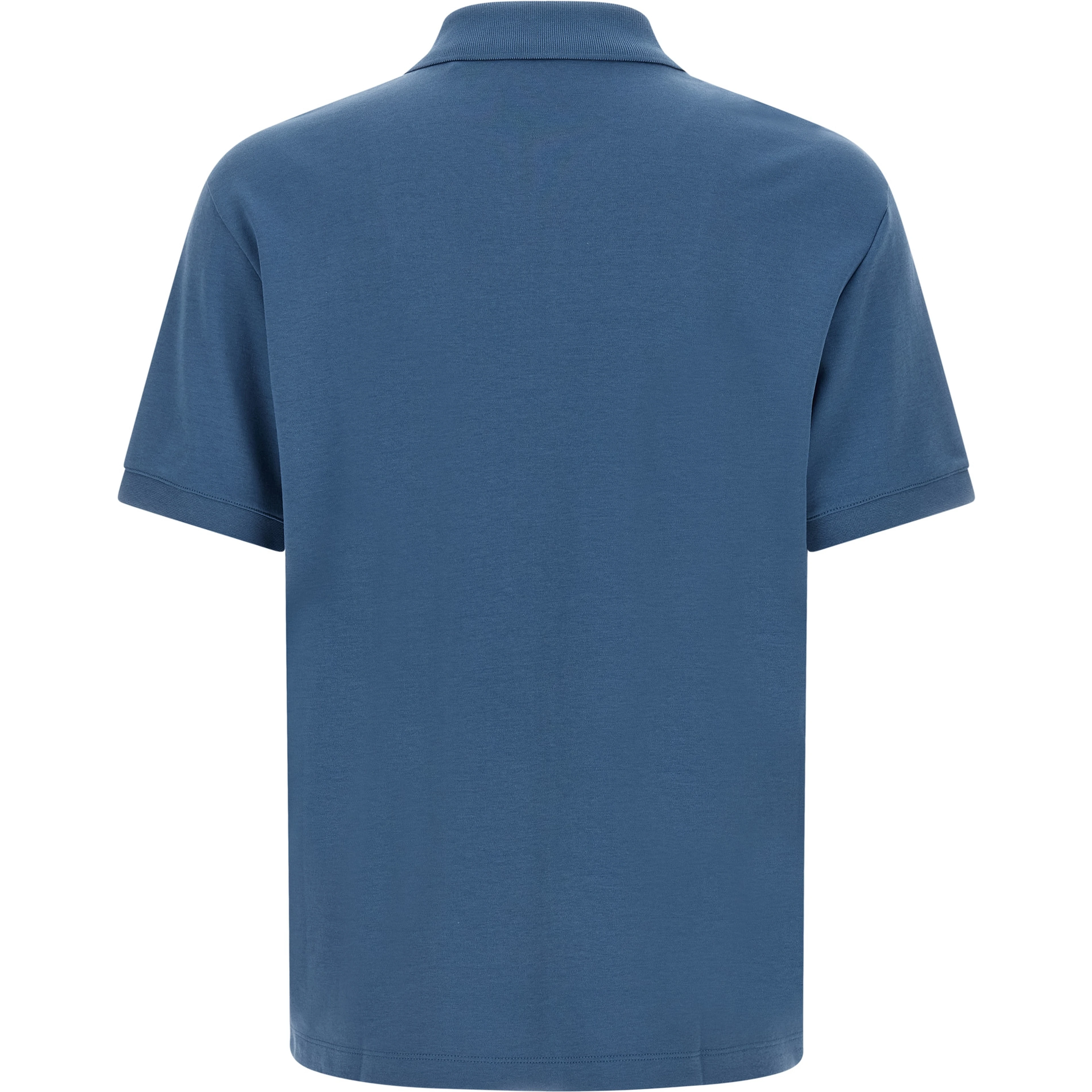 Blue Cotton Polo Shirt