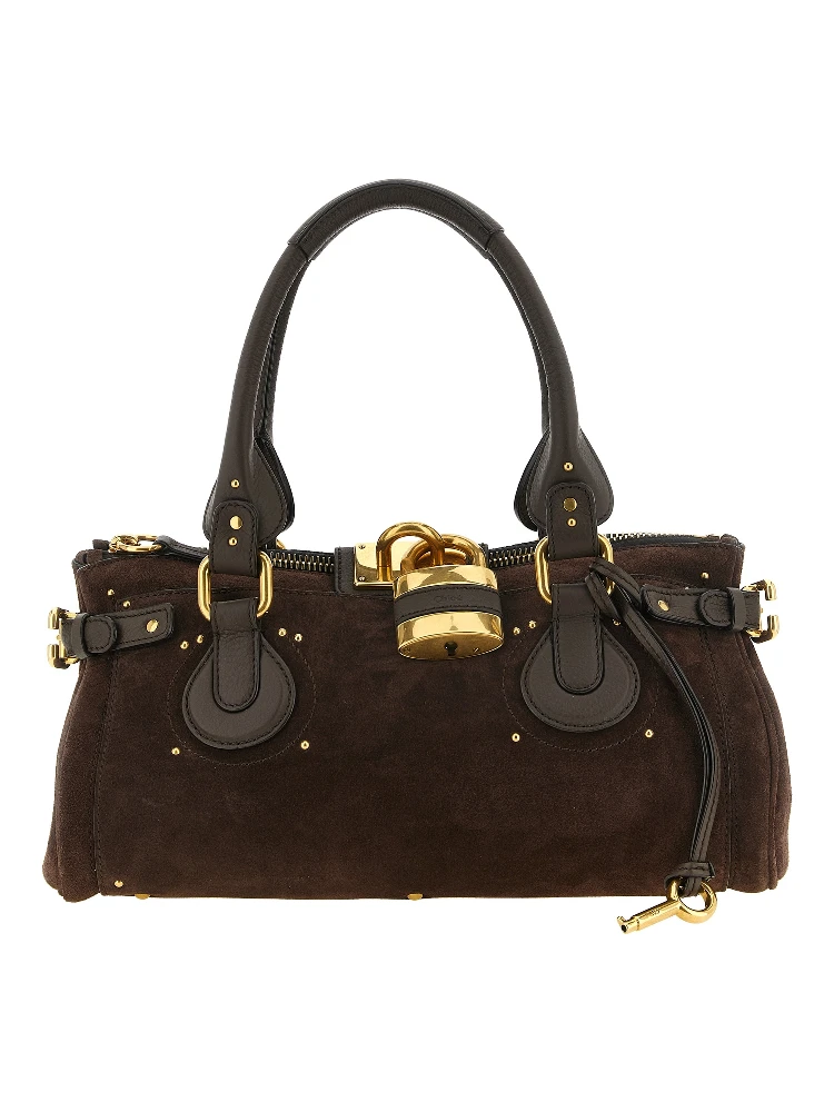Brown Calfskin Shoulder Bag