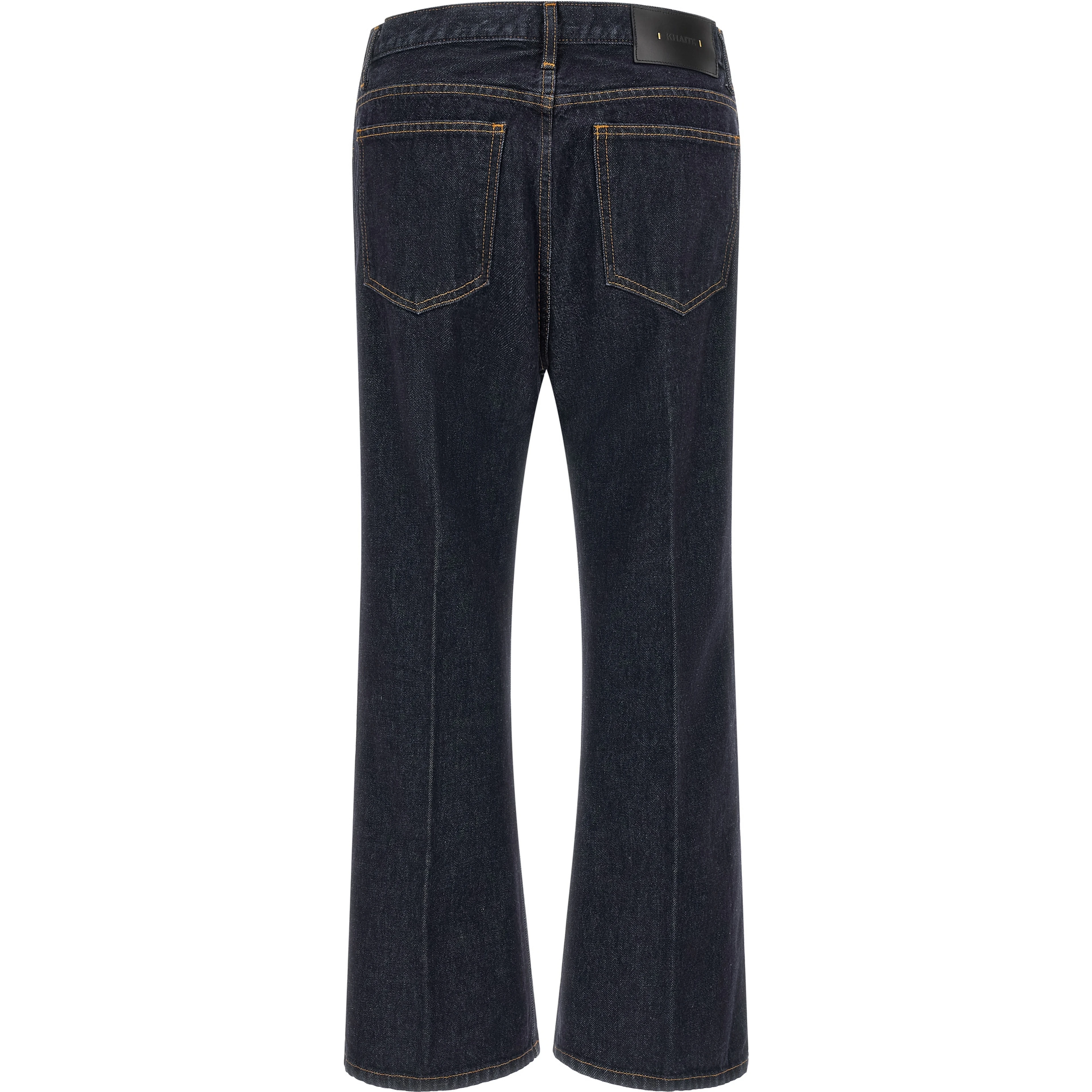 Blue Cotton Flared Jeans