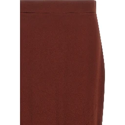 Brown Silk Mini Skirt