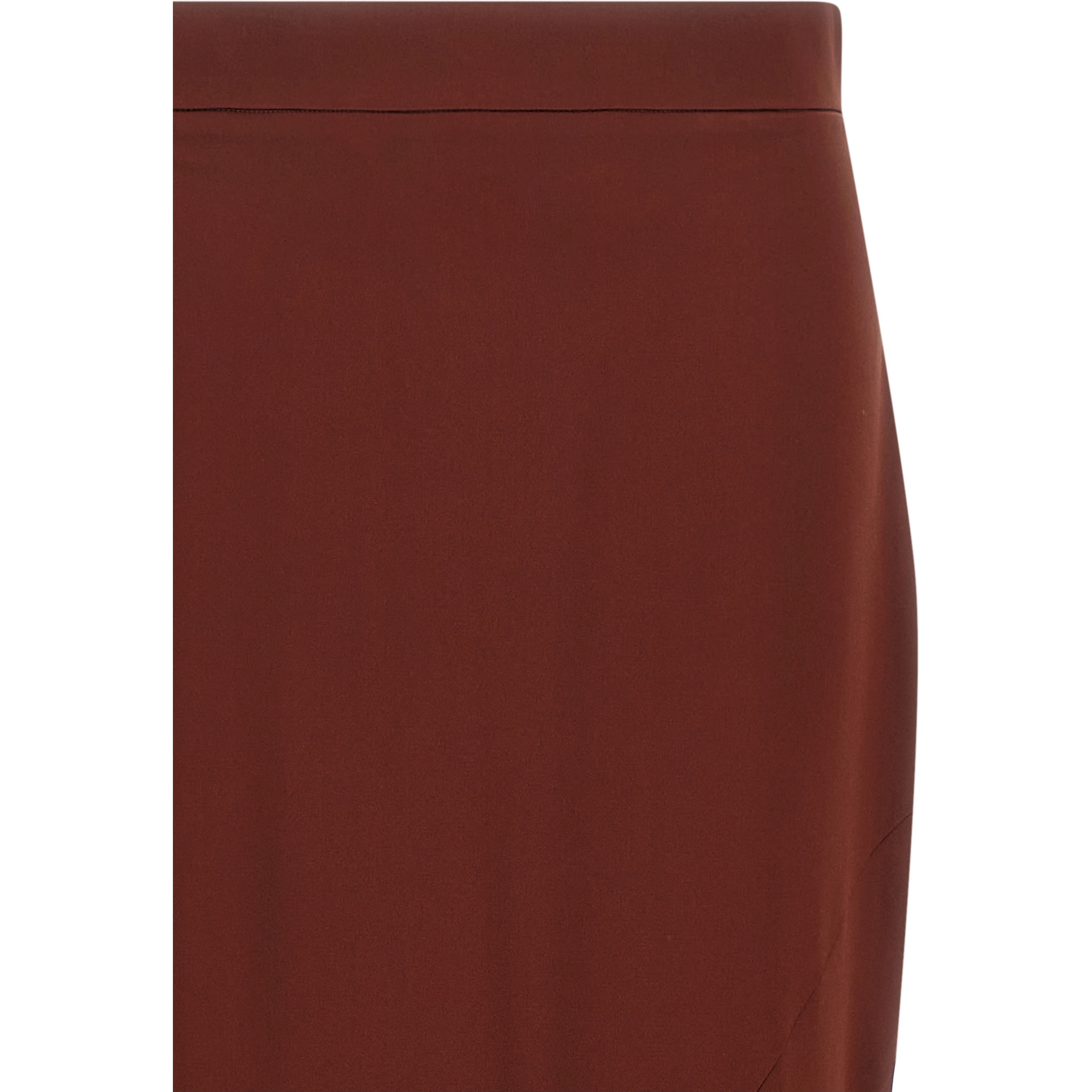 Brown Silk Mini Skirt