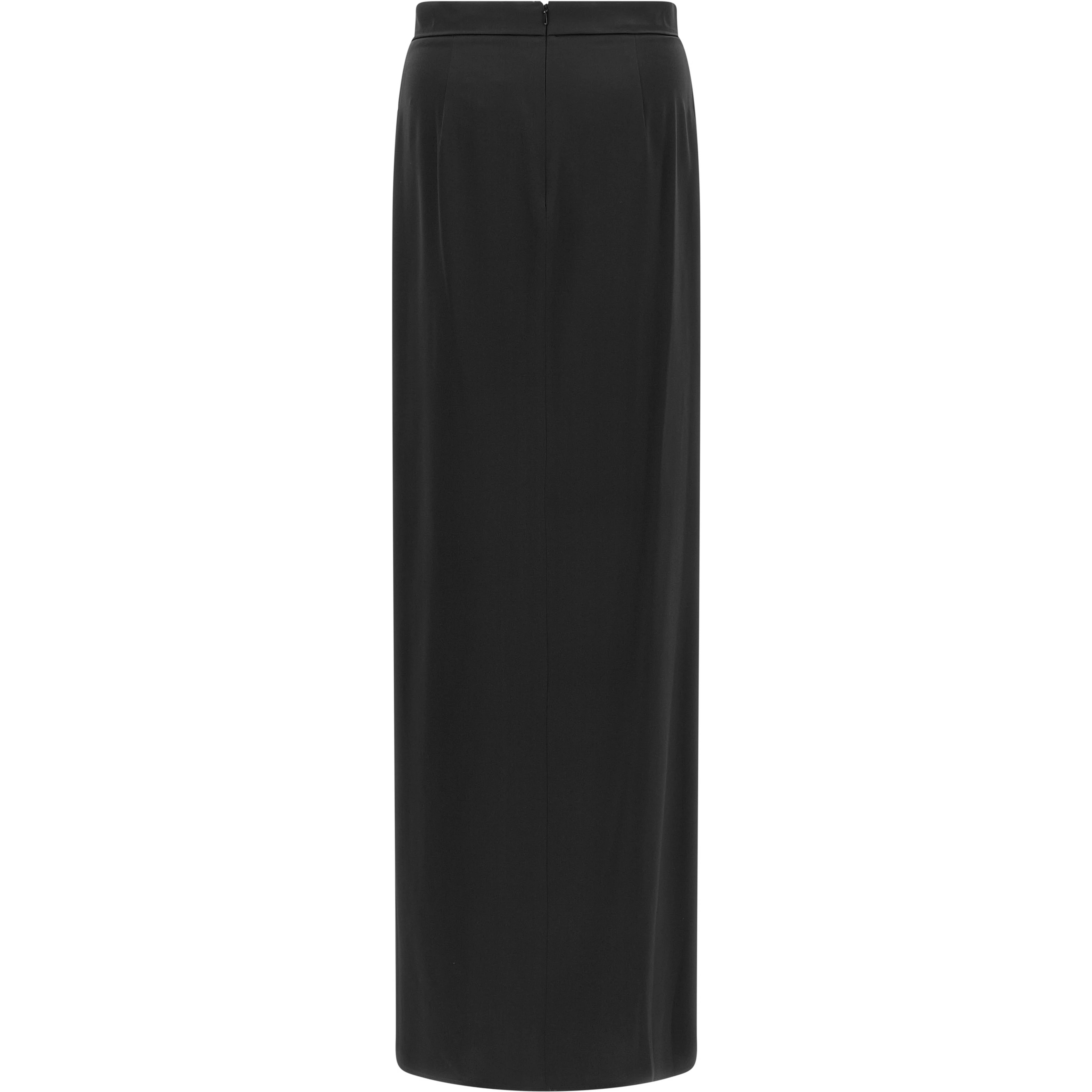 Black Silk Mini Skirt