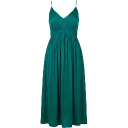 Bicolor Polyester Long Dress