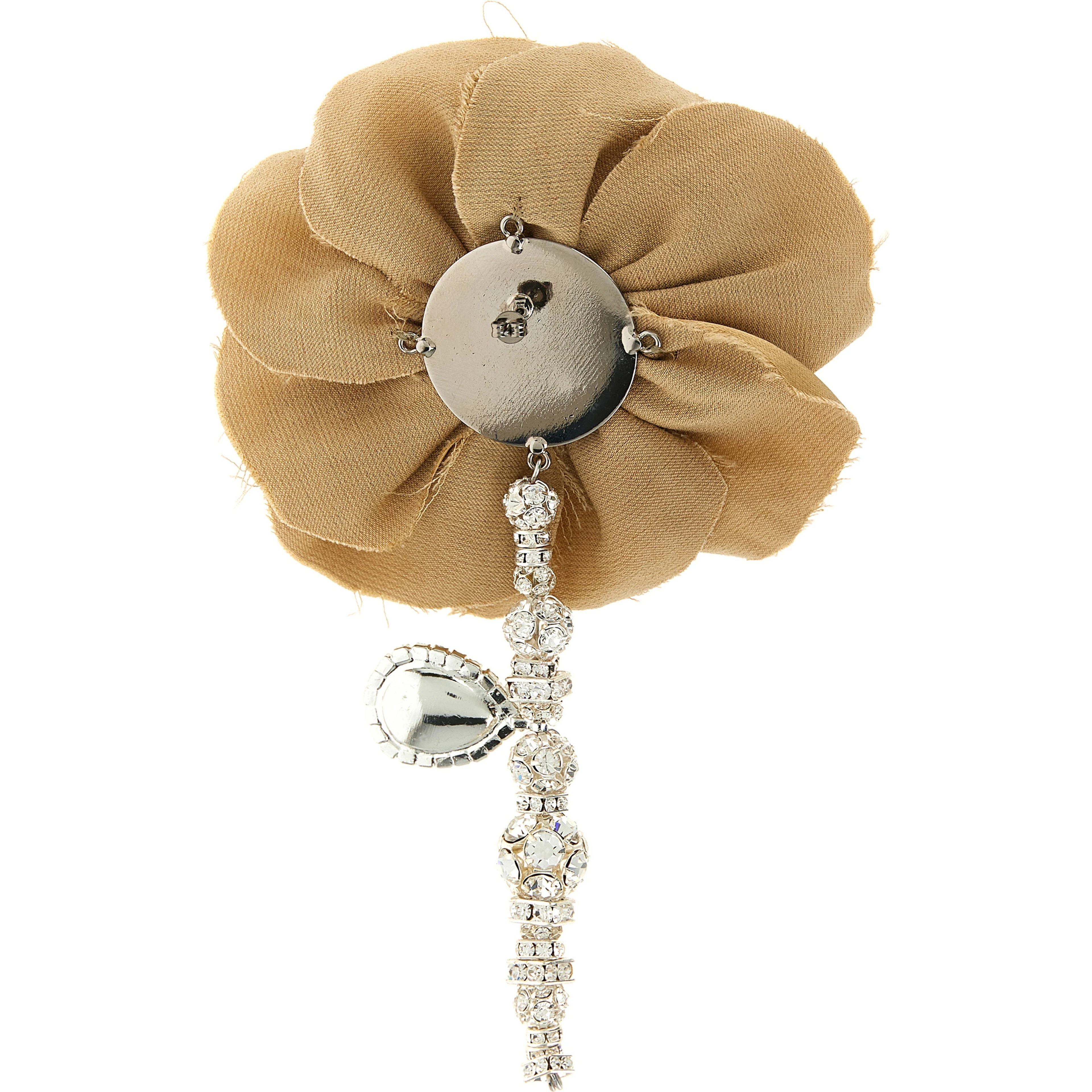 Beige Brass Earrings