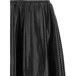 Black Polyester Mini Skirt