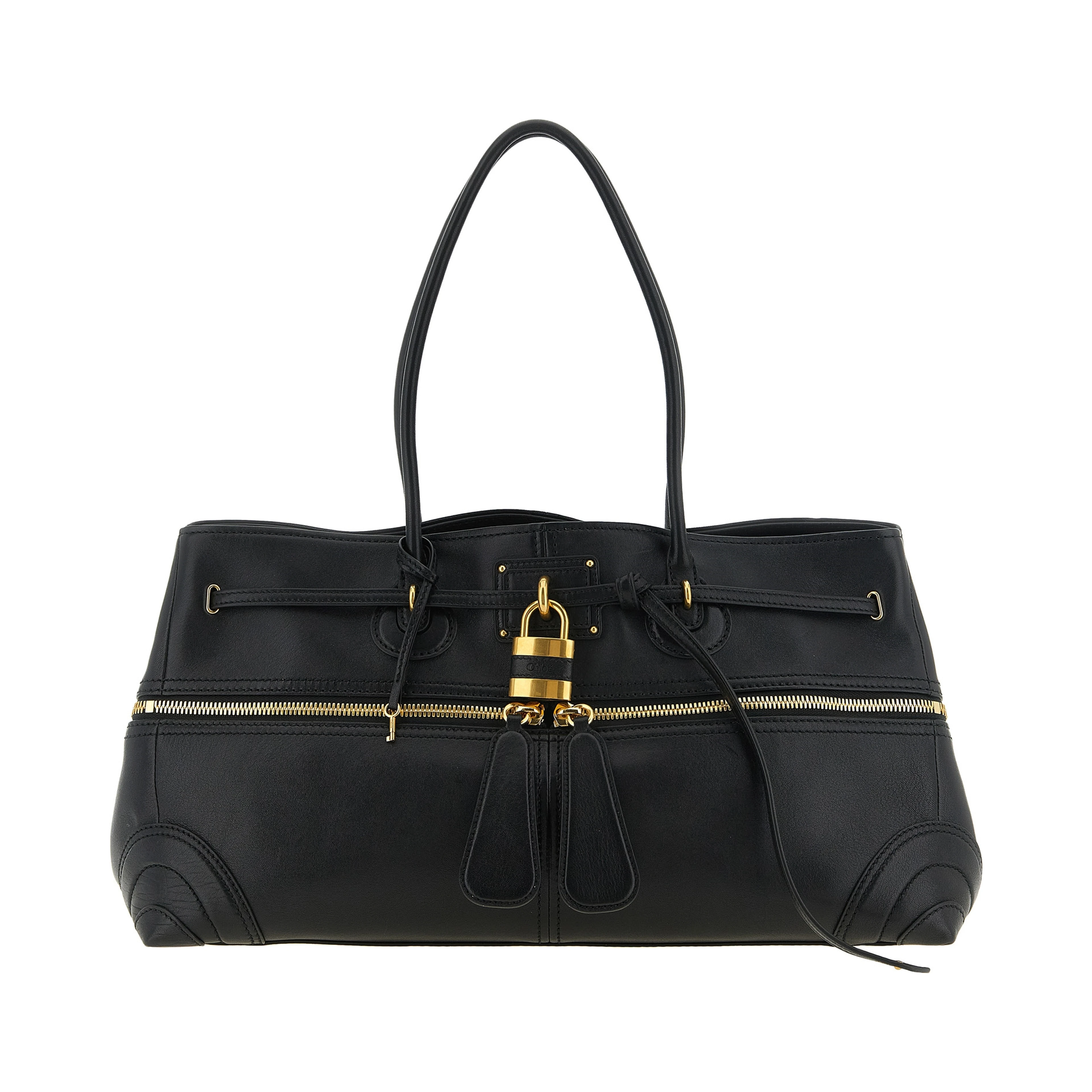 Black Lamb Leather Shoulder Bag