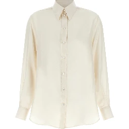 White Silk Blouse