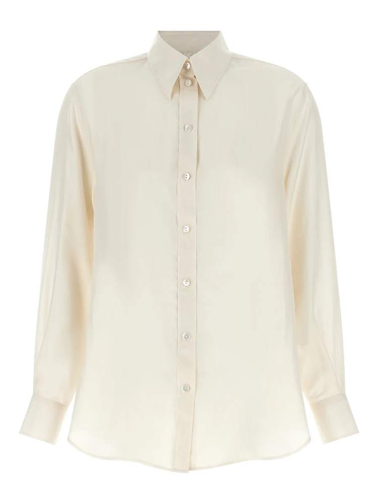 White Silk Blouse