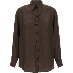 Brown Silk Blouse
