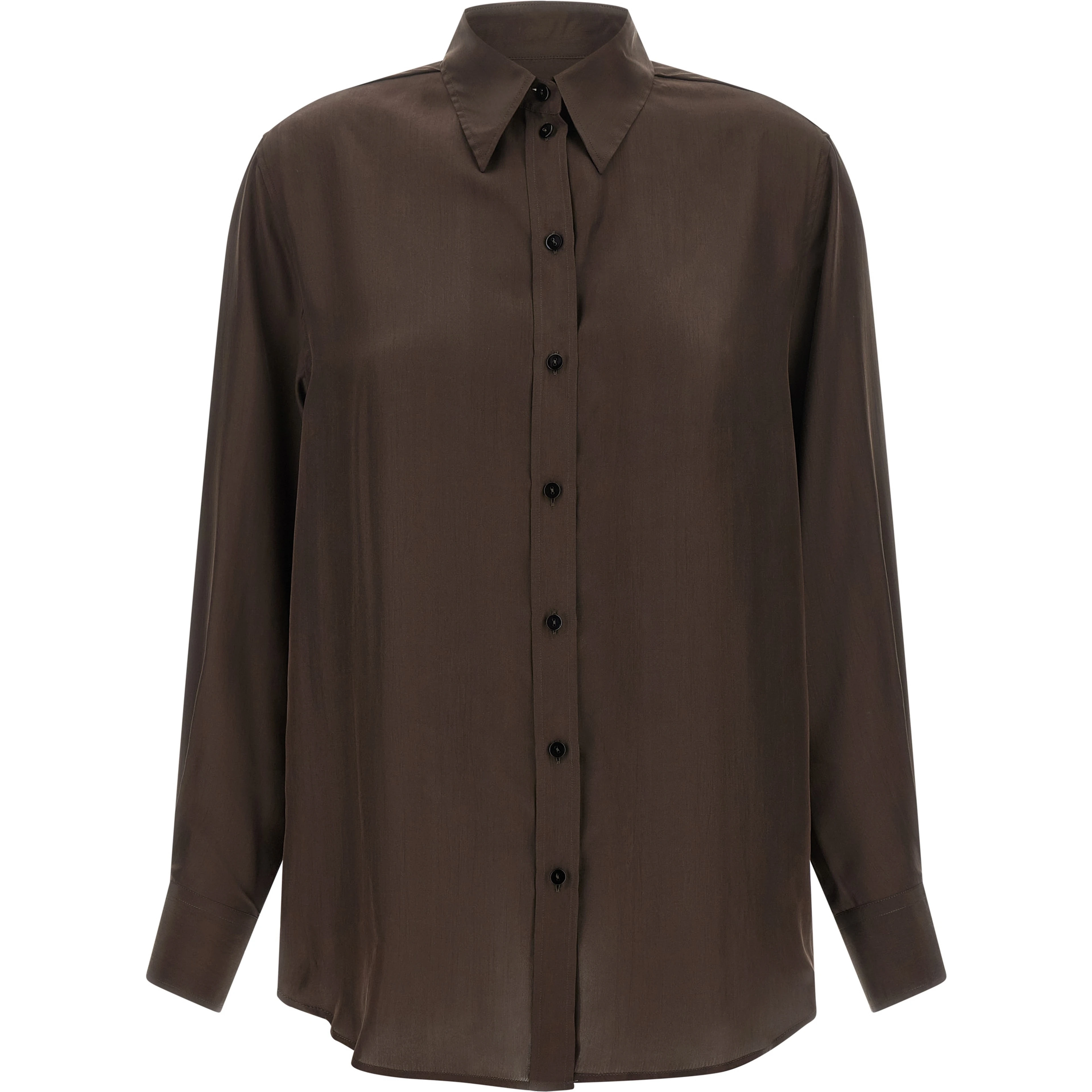Brown Silk Blouse