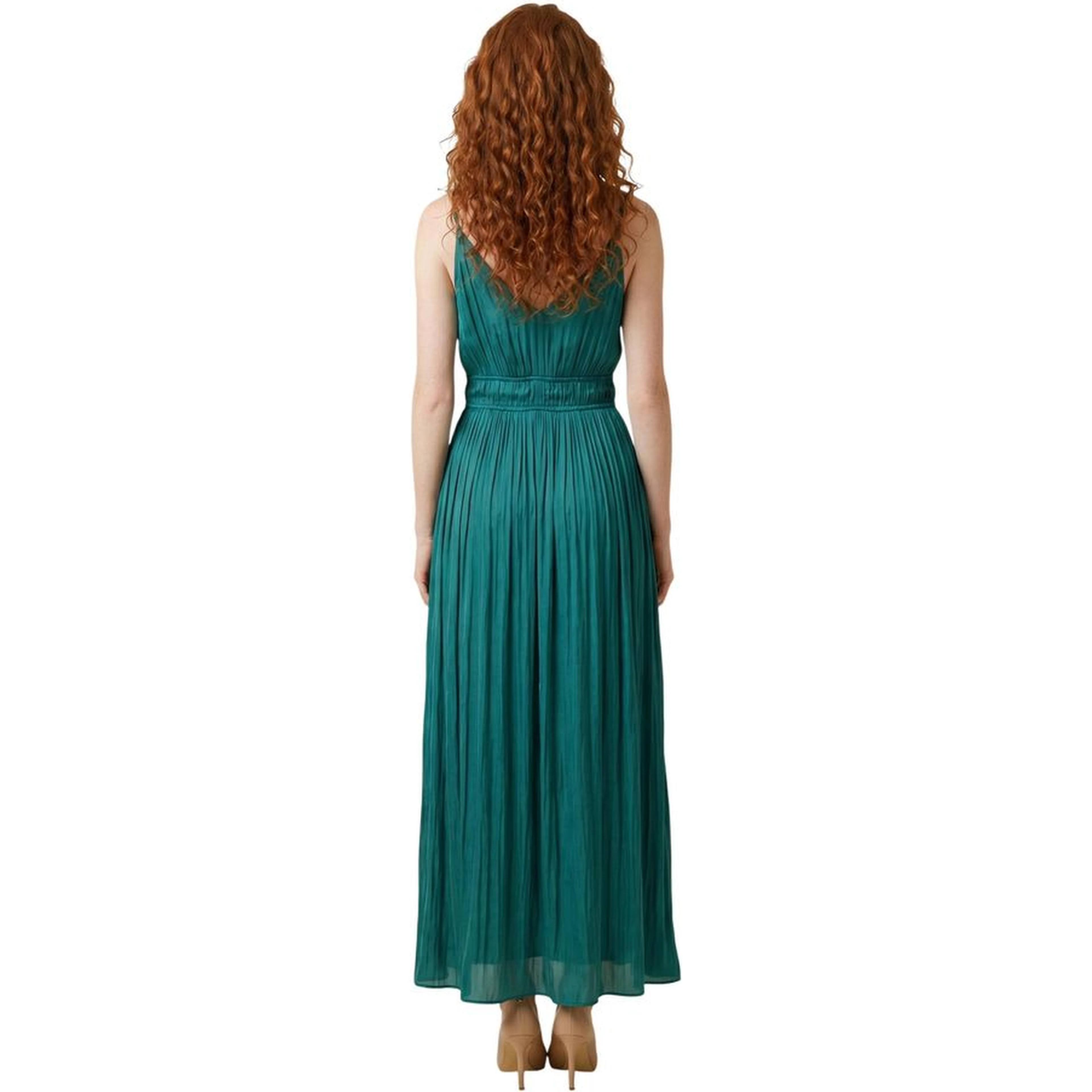 Bicolor Polyester Long Dress