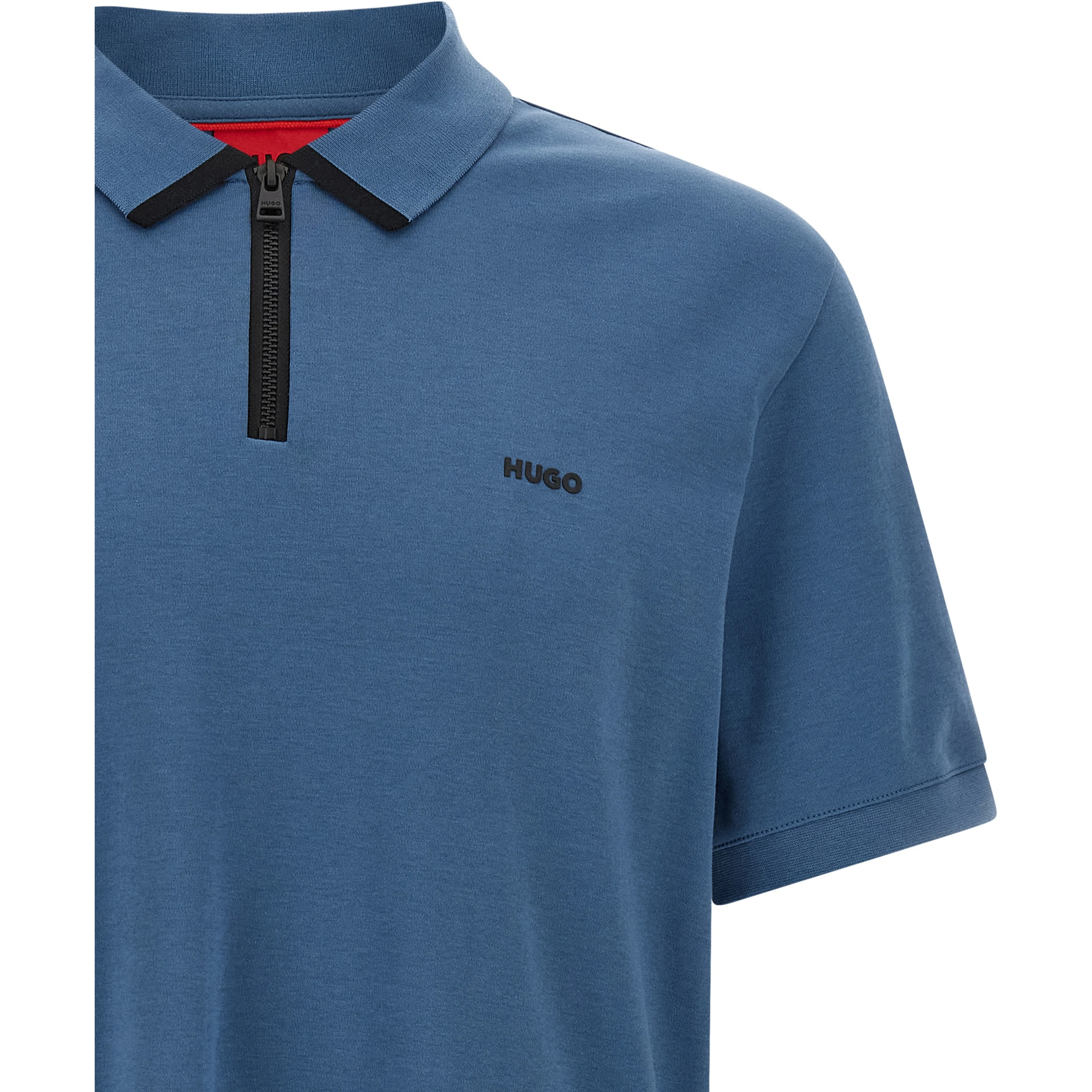 Blue Cotton Polo Shirt