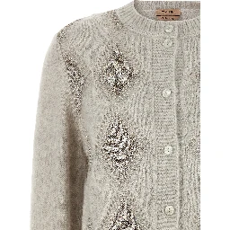 Gray Polyamide Cardigan
