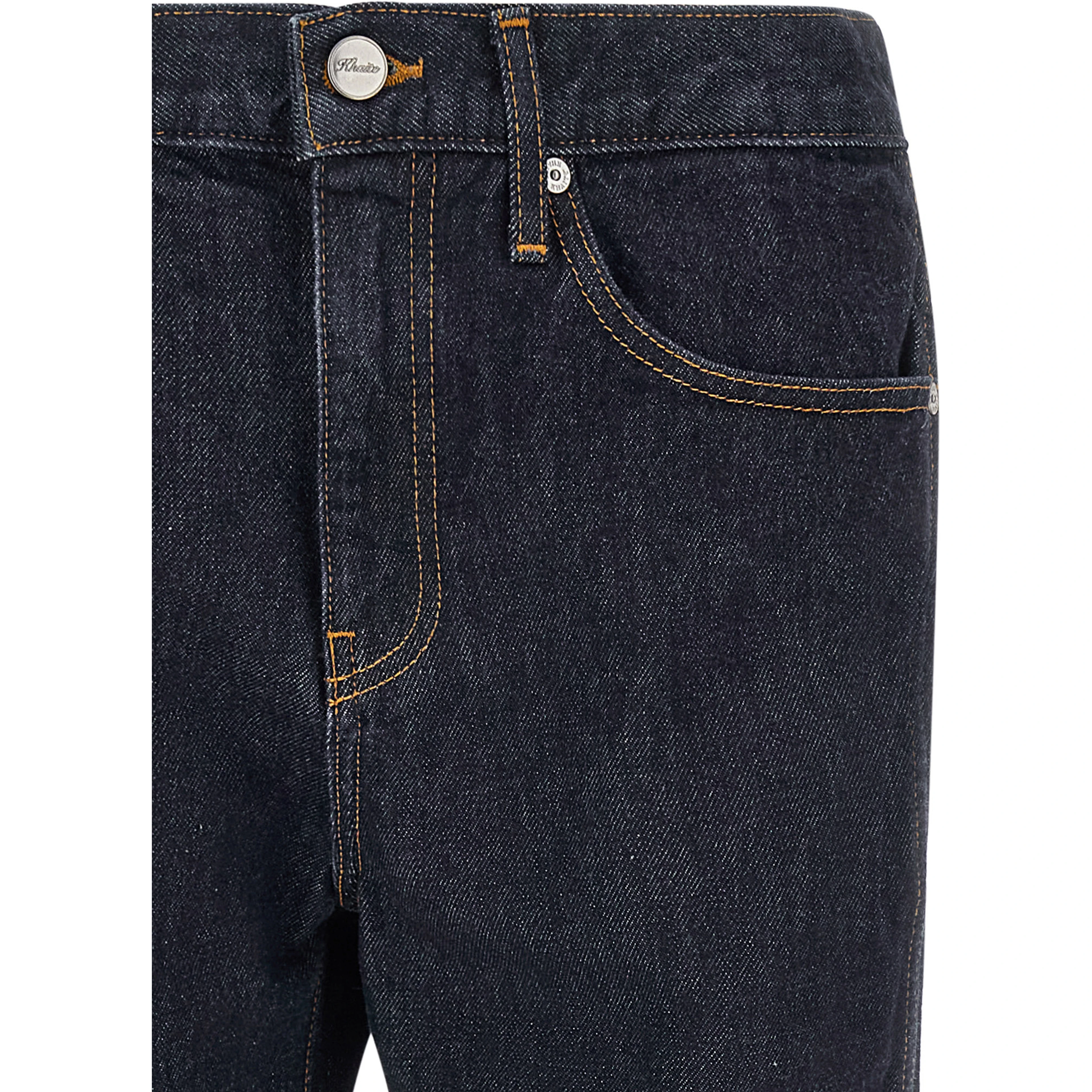 Blue Cotton Flared Jeans