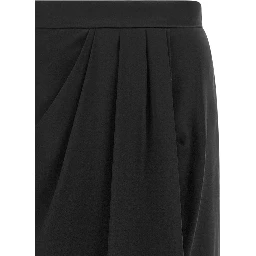 Black Silk Mini Skirt