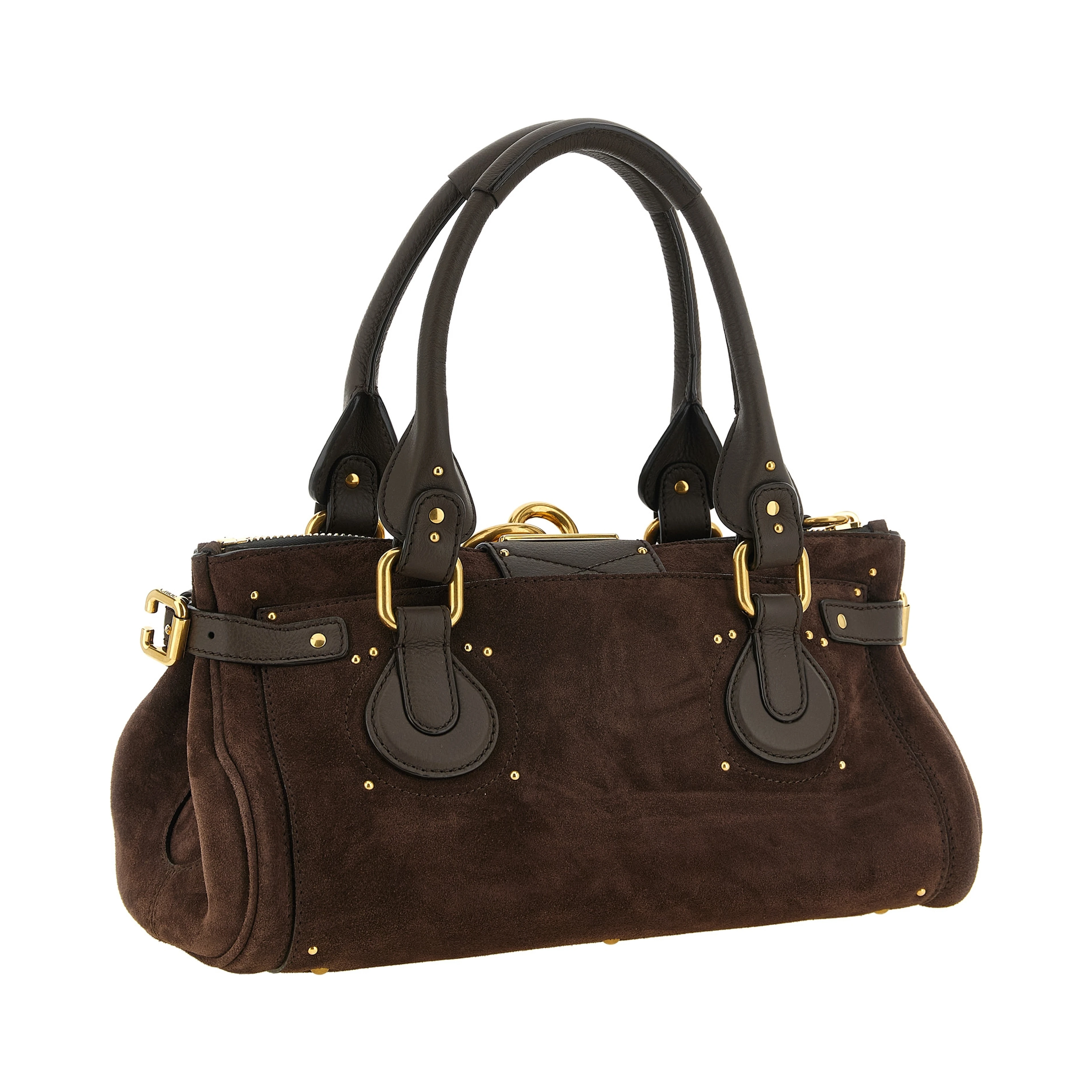 Brown Calfskin Shoulder Bag