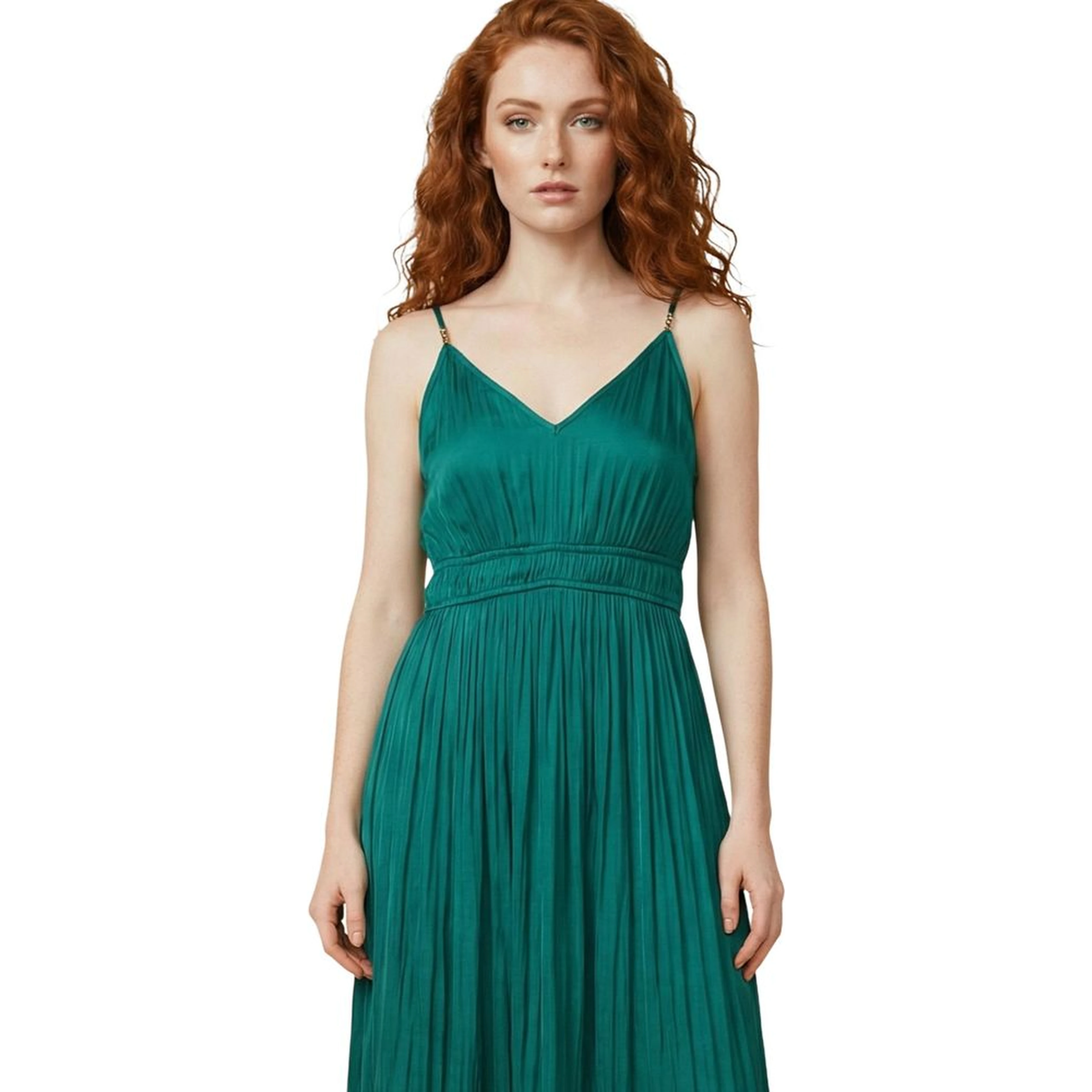 Bicolor Polyester Long Dress