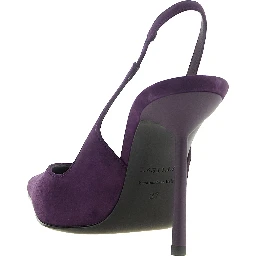 Purple Lambskin High Heel Pumps