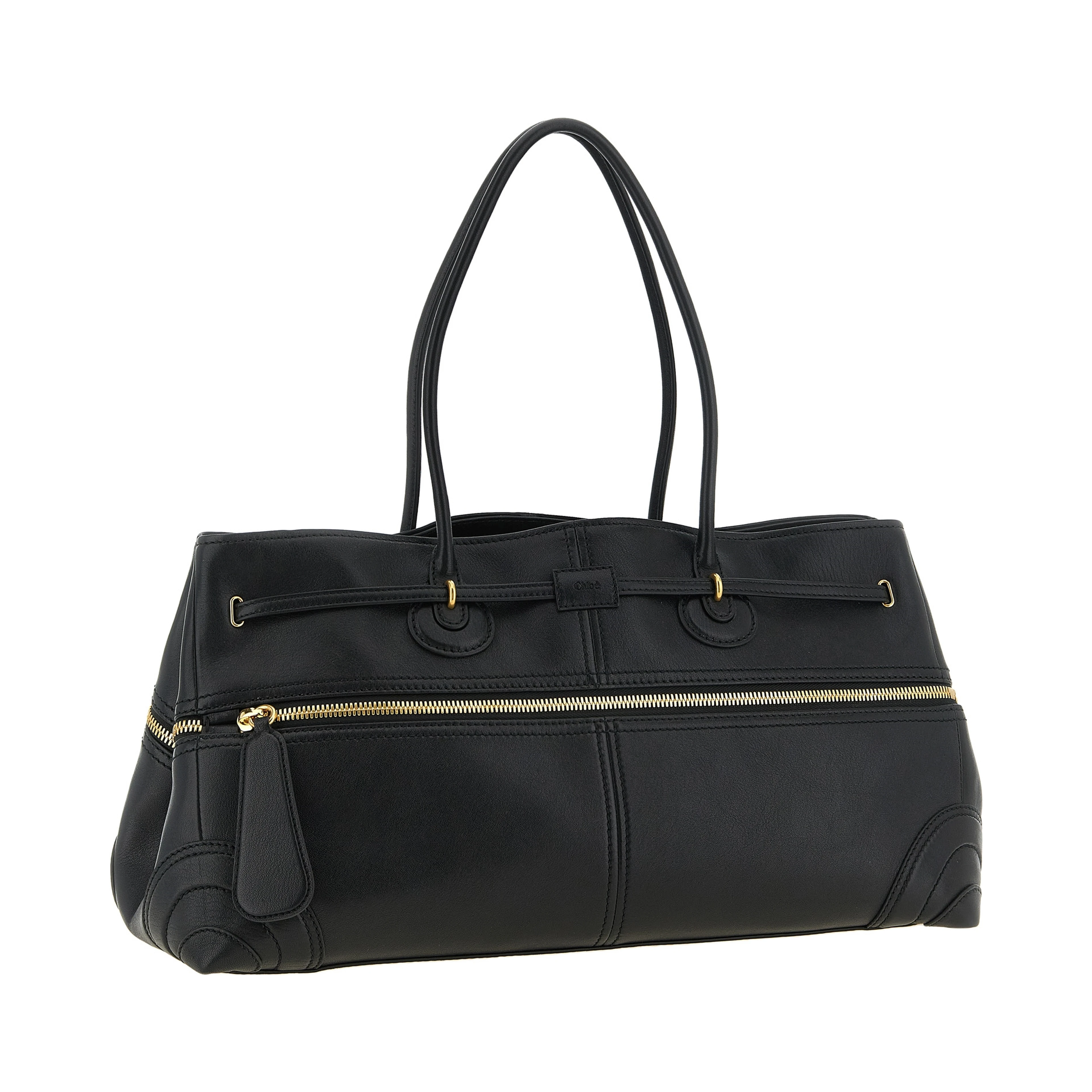 Black Lamb Leather Shoulder Bag