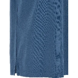 Blue Cotton Polo Shirt