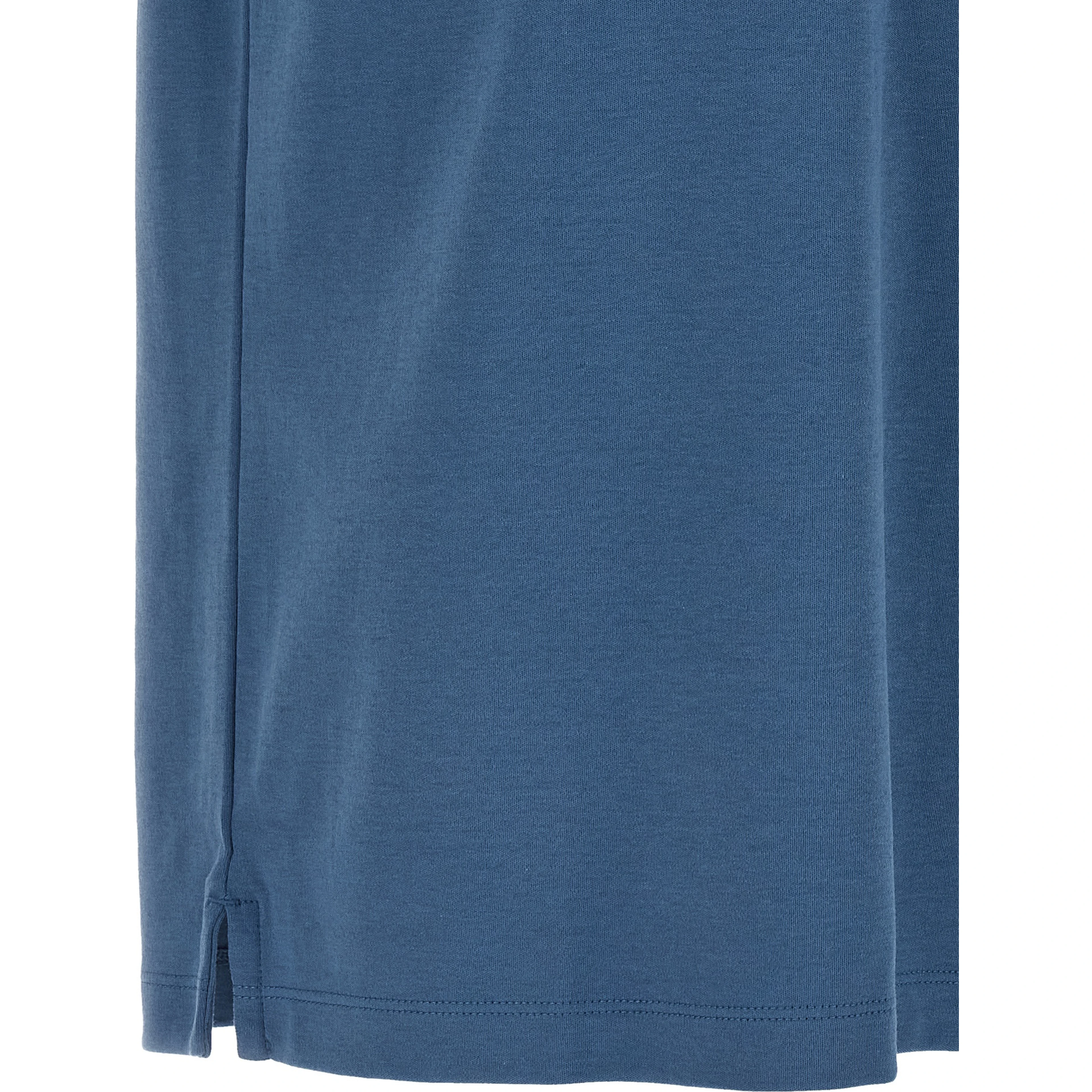 Blue Cotton Polo Shirt