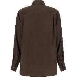Brown Silk Blouse