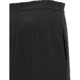 Black Silk Mini Skirt