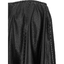 Black Polyester Mini Skirt