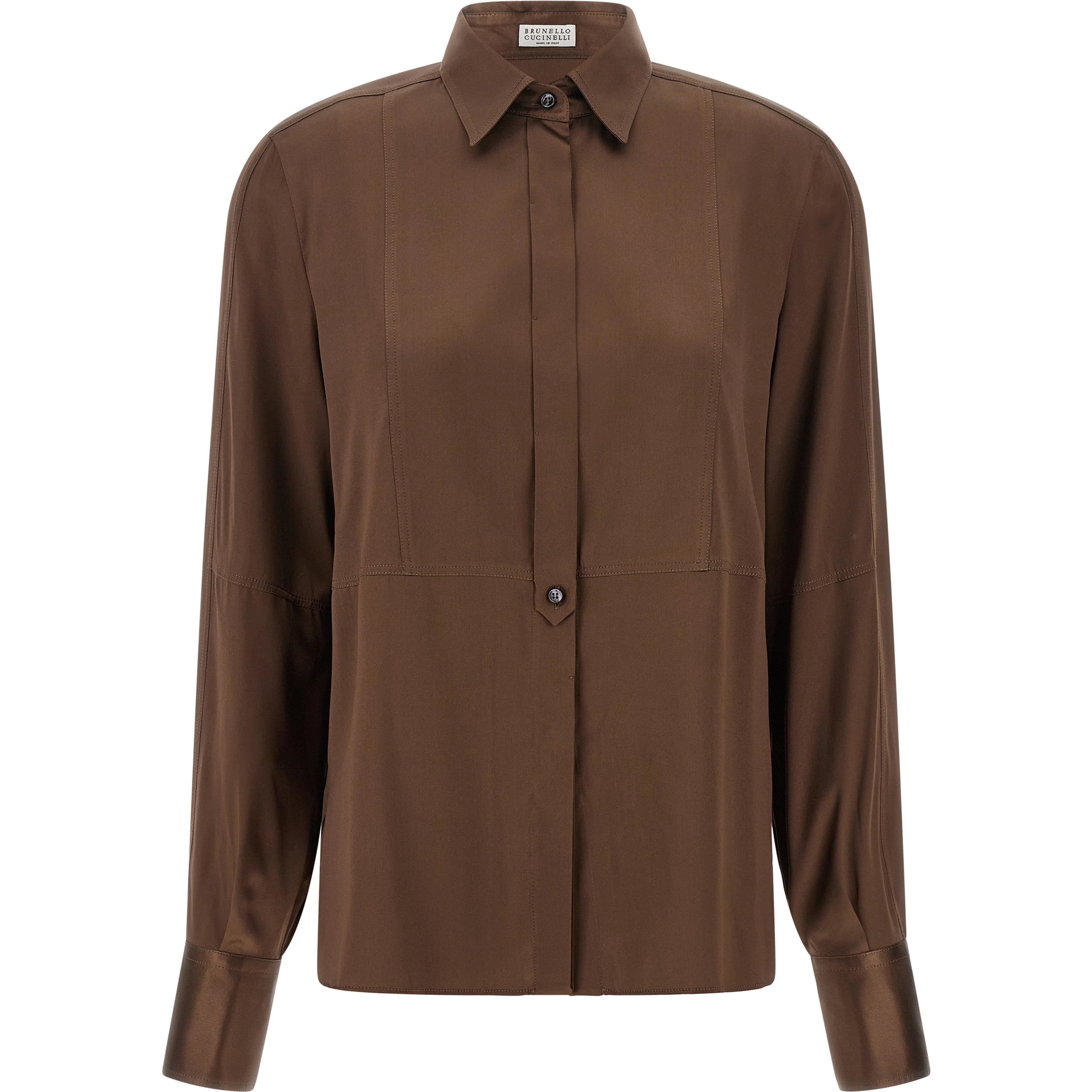 Brown Silk Blouse