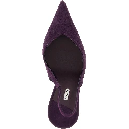 Purple Lambskin High Heel Pumps