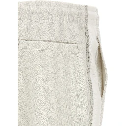 White Polyester Joggers (Workout Pants)