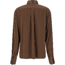 Brown Silk Blouse