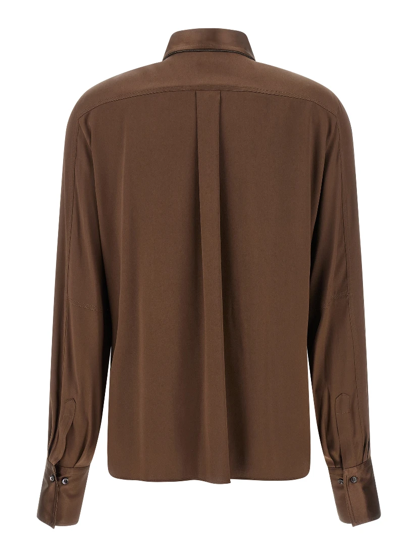 Brown Silk Blouse