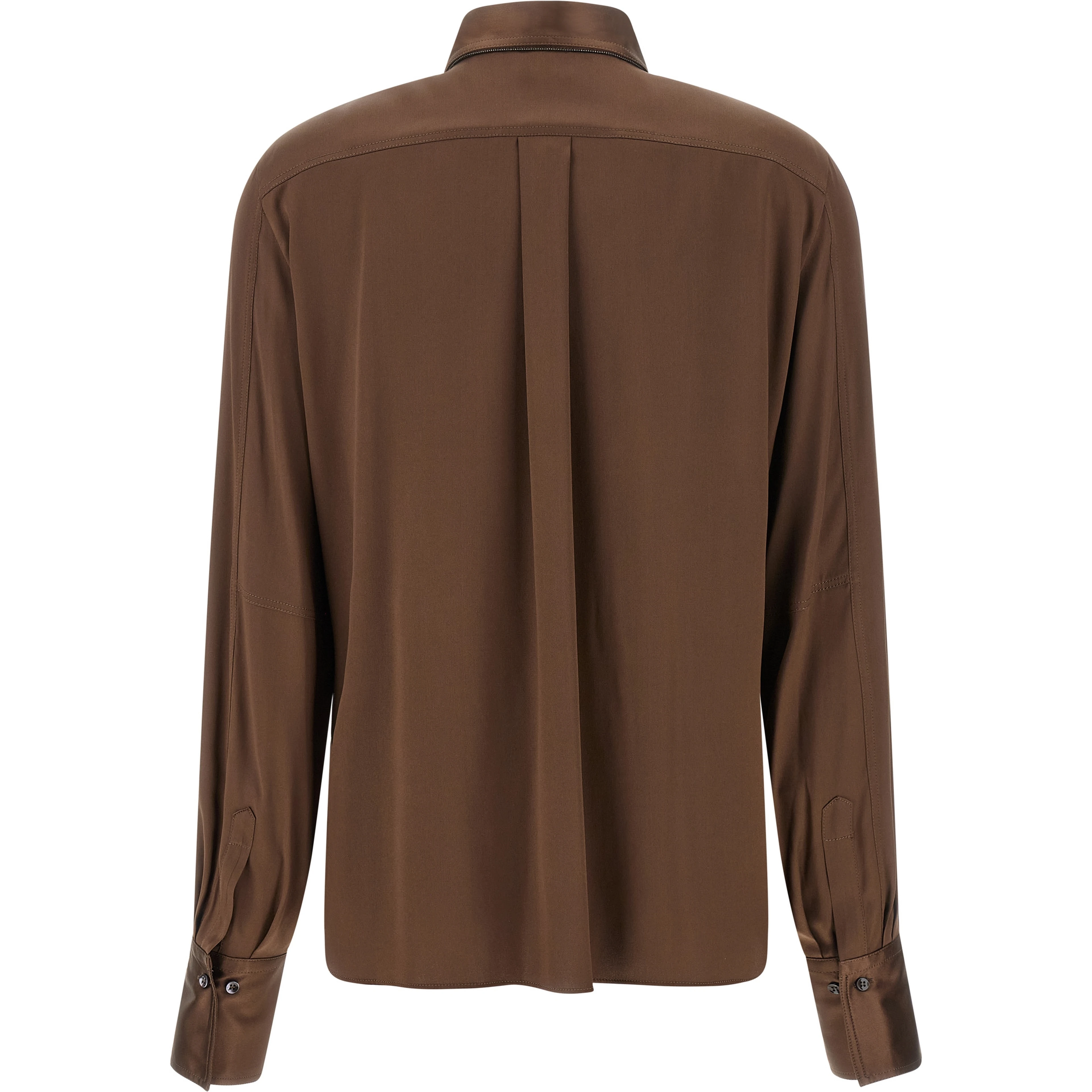 Brown Silk Blouse