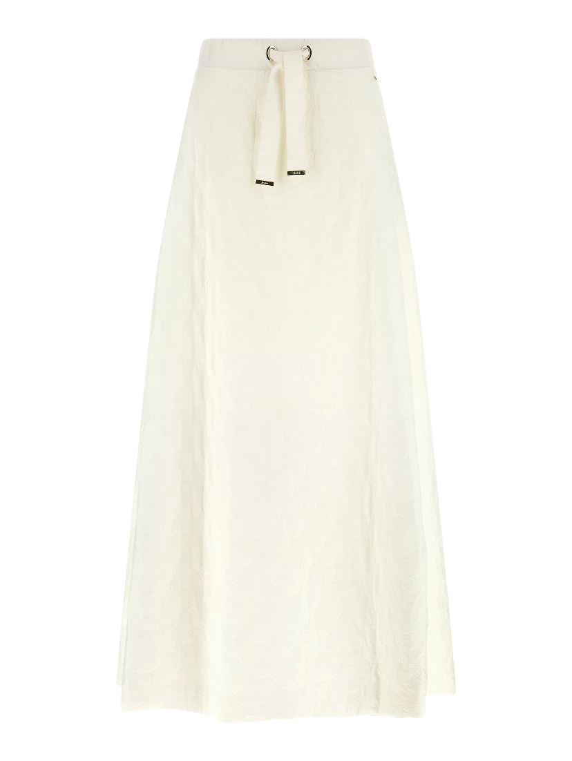 White Polyamide Mini Skirt