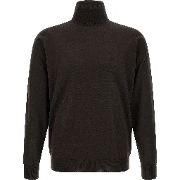 Brown Merino Wool Cardigan