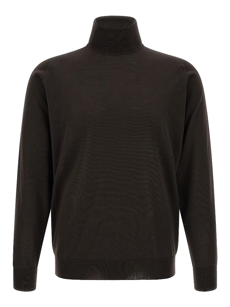 Brown Merino Wool Cardigan