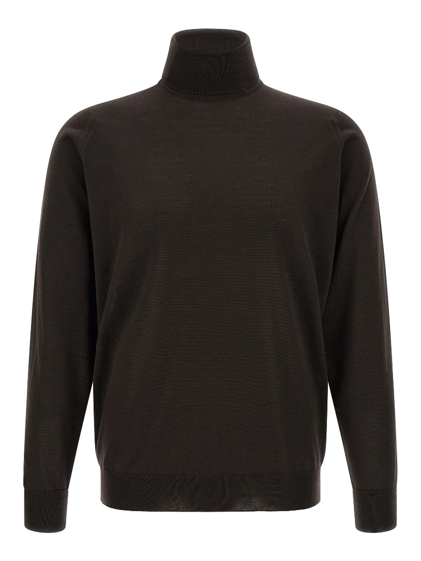 Brown Merino Wool Cardigan