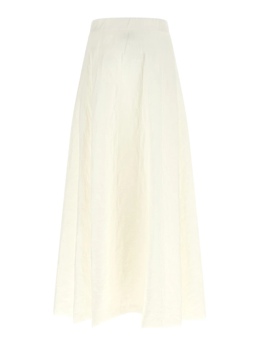White Polyamide Mini Skirt