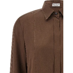 Brown Silk Blouse